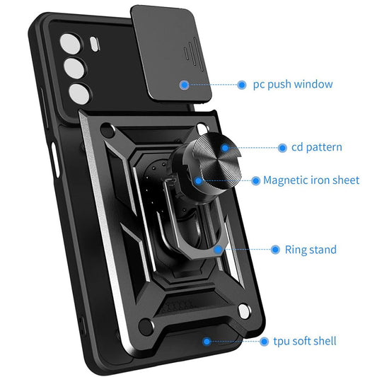 Deksel for Motorola Moto G62 5G, Techsuit, CamShield, Svart