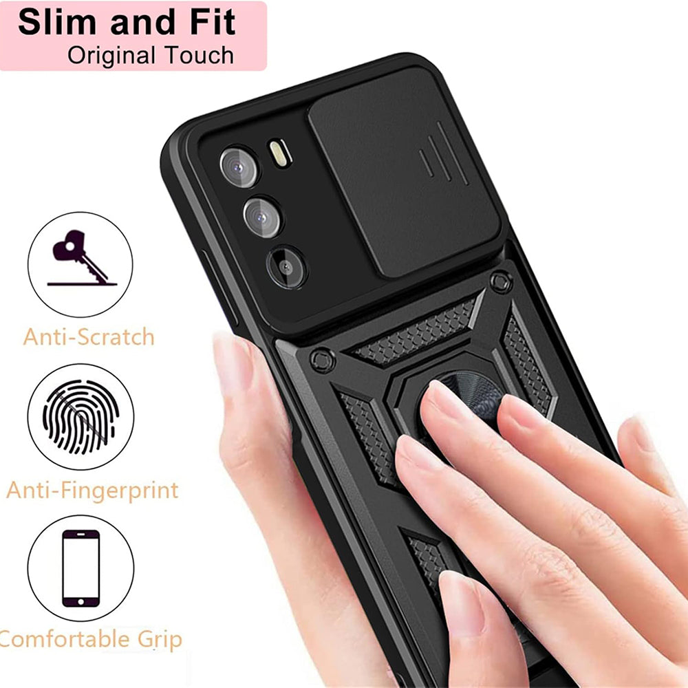 Deksel for Motorola Moto G62 5G, Techsuit, CamShield, Svart