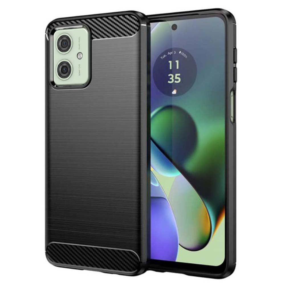 Deksel til Motorola Moto G64 / G54 Power Edition / G54, Techsuit, Karbon, Svart