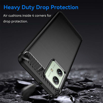 Deksel til Motorola Moto G64 / G54 Power Edition / G54, Techsuit, Karbon, Svart