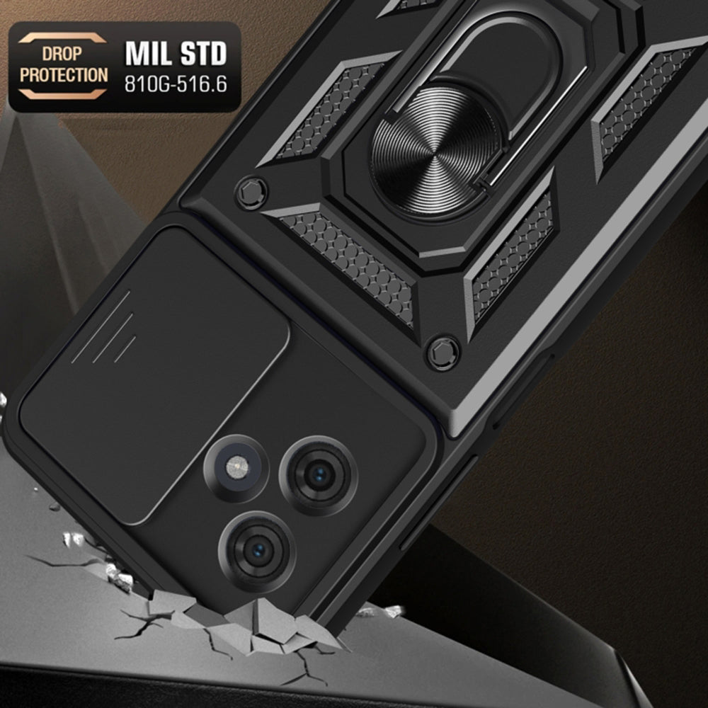 Deksel til Motorola Moto G64 / G54 Power Edition, Techsuit, CamShield, Svart