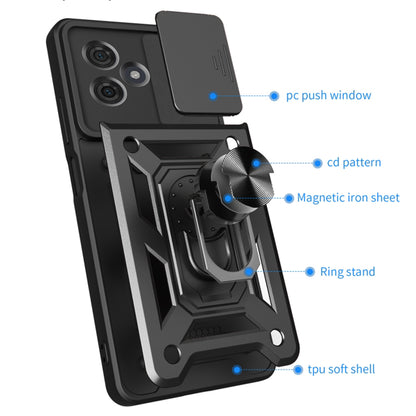 Deksel til Motorola Moto G64 / G54 Power Edition, Techsuit, CamShield, Svart