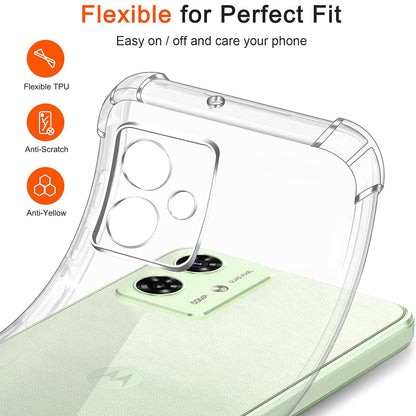 Deksel for Motorola Moto G64 / G54 Power Edition, Techsuit, Støtsikker Klar, Transparent