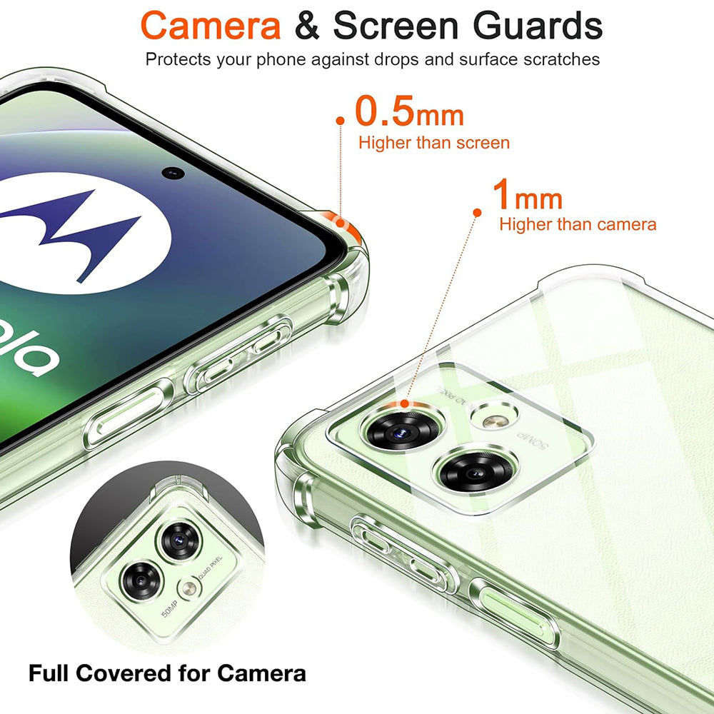 Deksel for Motorola Moto G64 / G54 Power Edition, Techsuit, Støtsikker Klar, Transparent