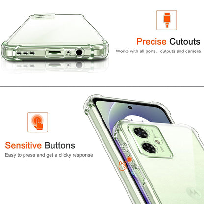 Deksel for Motorola Moto G64 / G54 Power Edition, Techsuit, Støtsikker Klar, Transparent