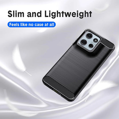 Deksel for Motorola Moto G67 Power / G57 Power, Techsuit, Karbon, Svart