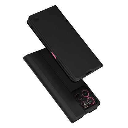 Deksel for Motorola Moto G67 Power / G57 Power, Techsuit, Magskin Book, Svart