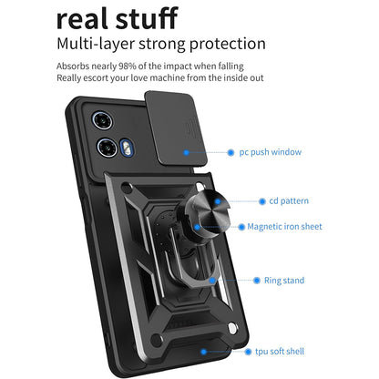 Deksel for Motorola Moto G71 5G, Techsuit, CamShield, Svart
