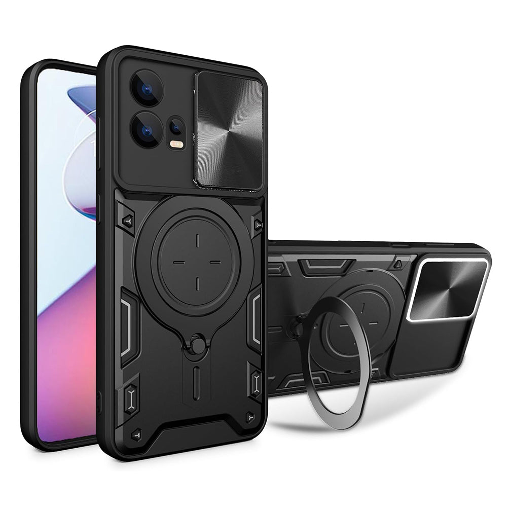 Deksel for Motorola Moto G72, Techsuit, CamGuard Pro, Svart