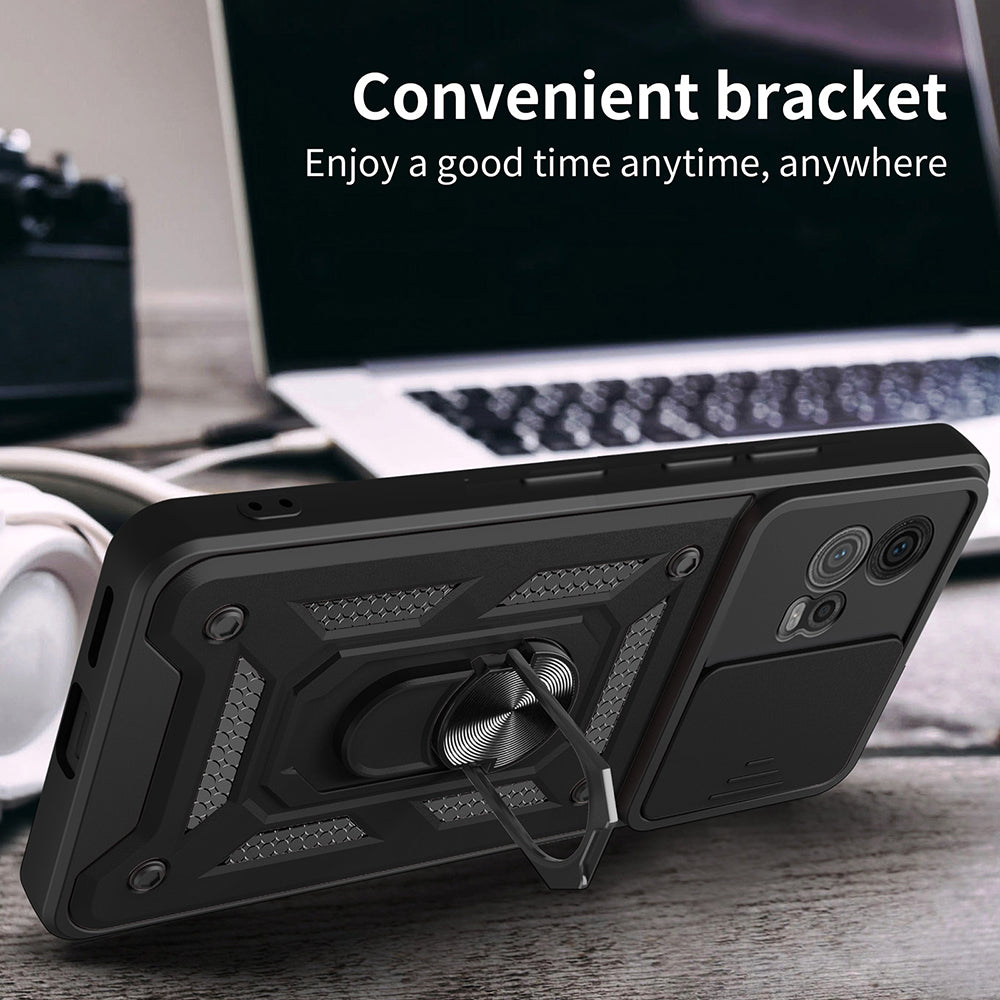 Deksel for Motorola Moto G72, Techsuit, CamShield, Svart