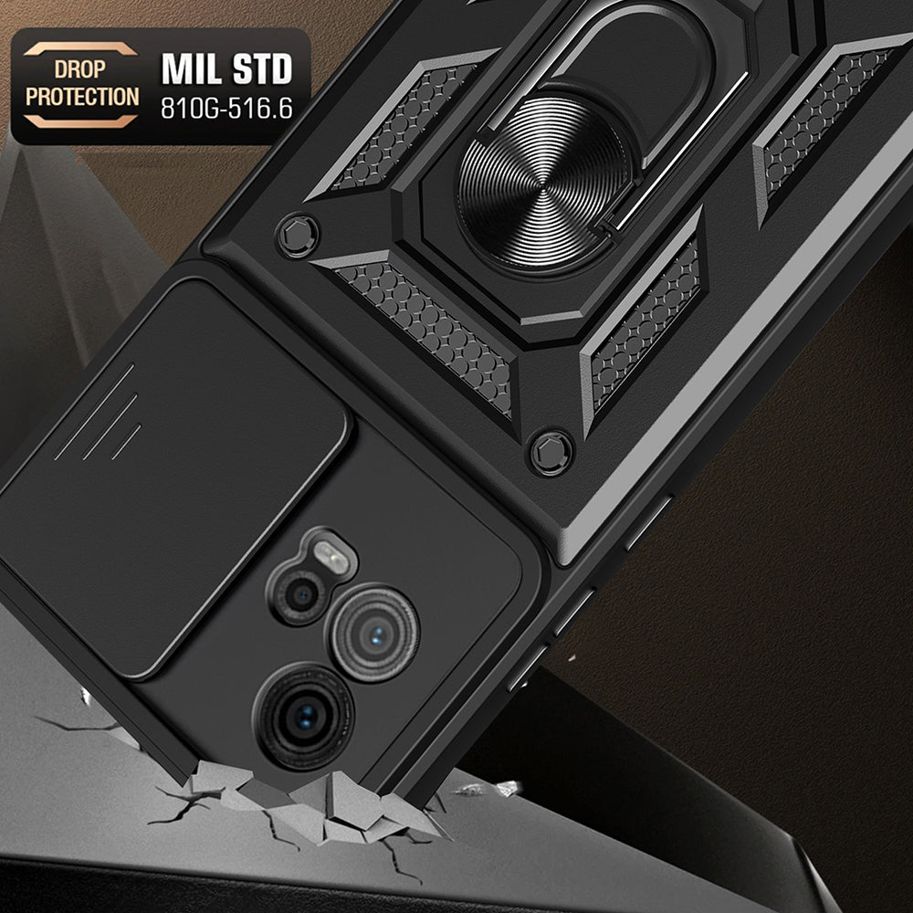 Deksel for Motorola Moto G72, Techsuit, CamShield, Svart