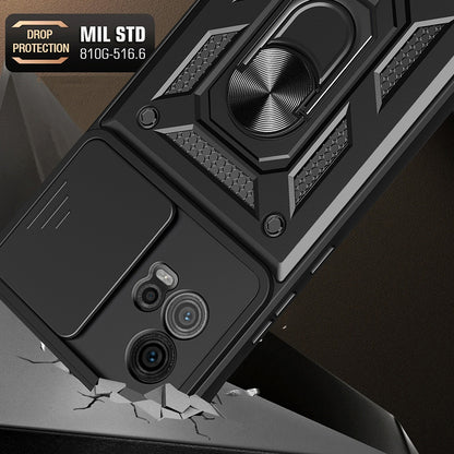 Deksel for Motorola Moto G72, Techsuit, CamShield, Svart