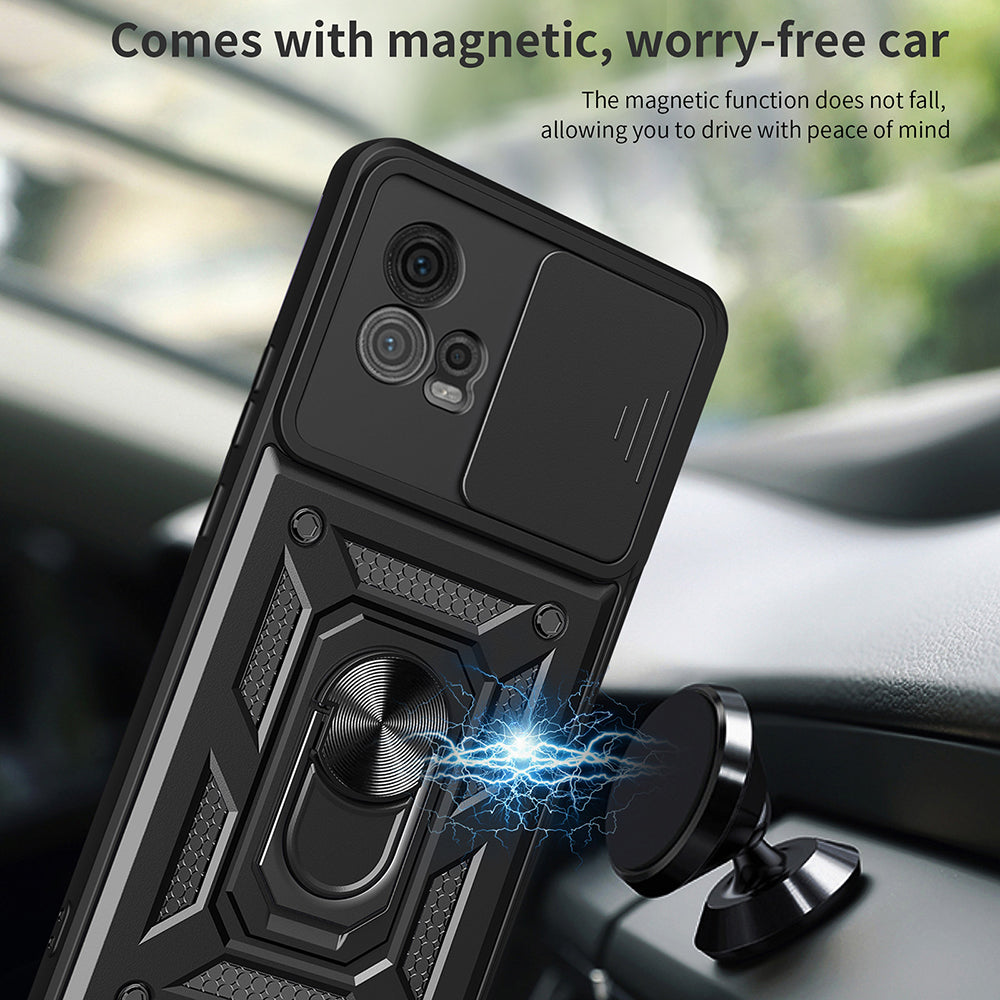 Deksel for Motorola Moto G72, Techsuit, CamShield, Svart
