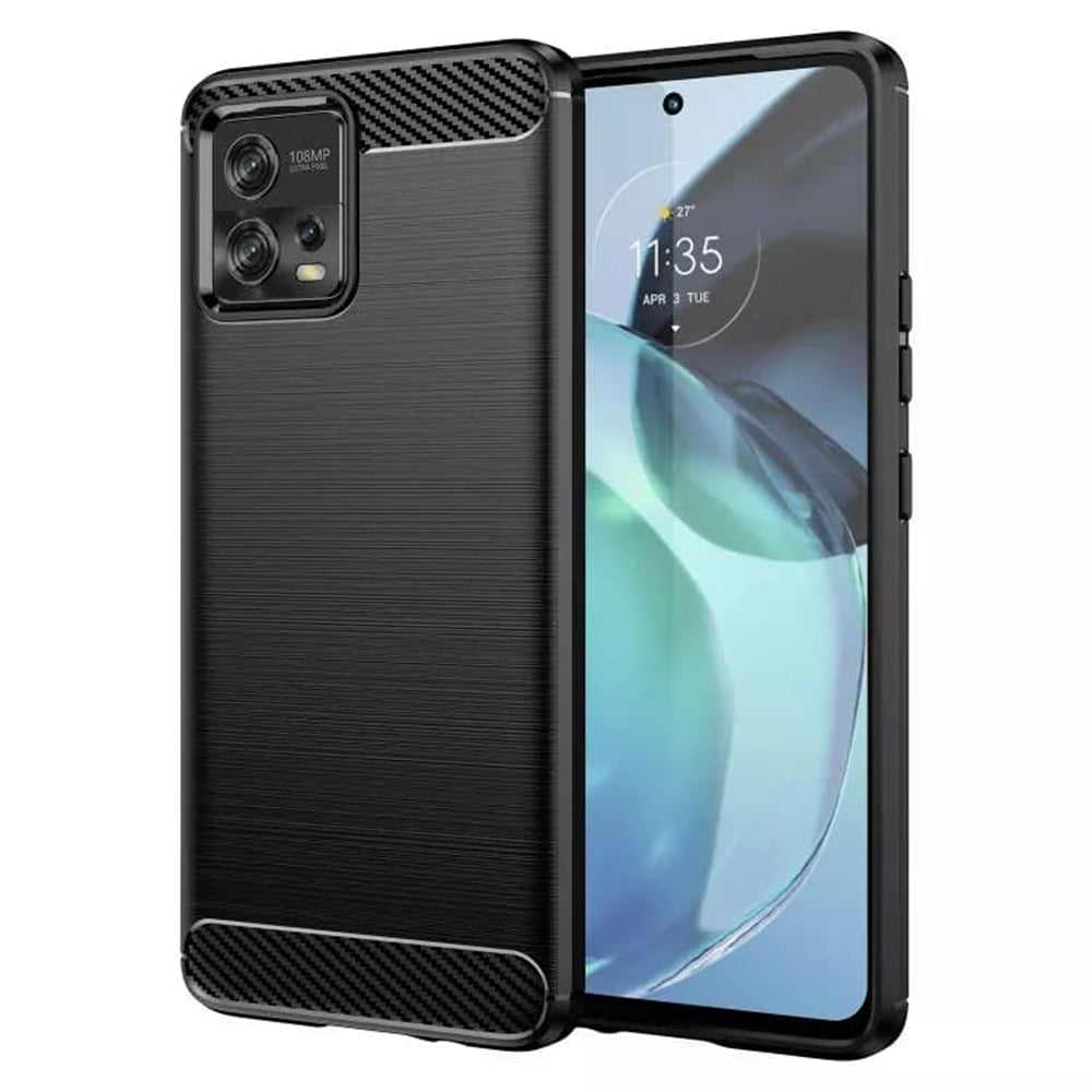 Deksel til Motorola Moto G72, Techsuit, Karbon, Svart