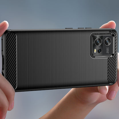 Deksel til Motorola Moto G72, Techsuit, Karbon, Svart