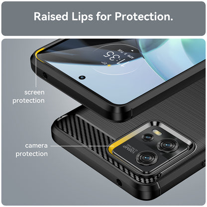Deksel til Motorola Moto G72, Techsuit, Karbon, Svart