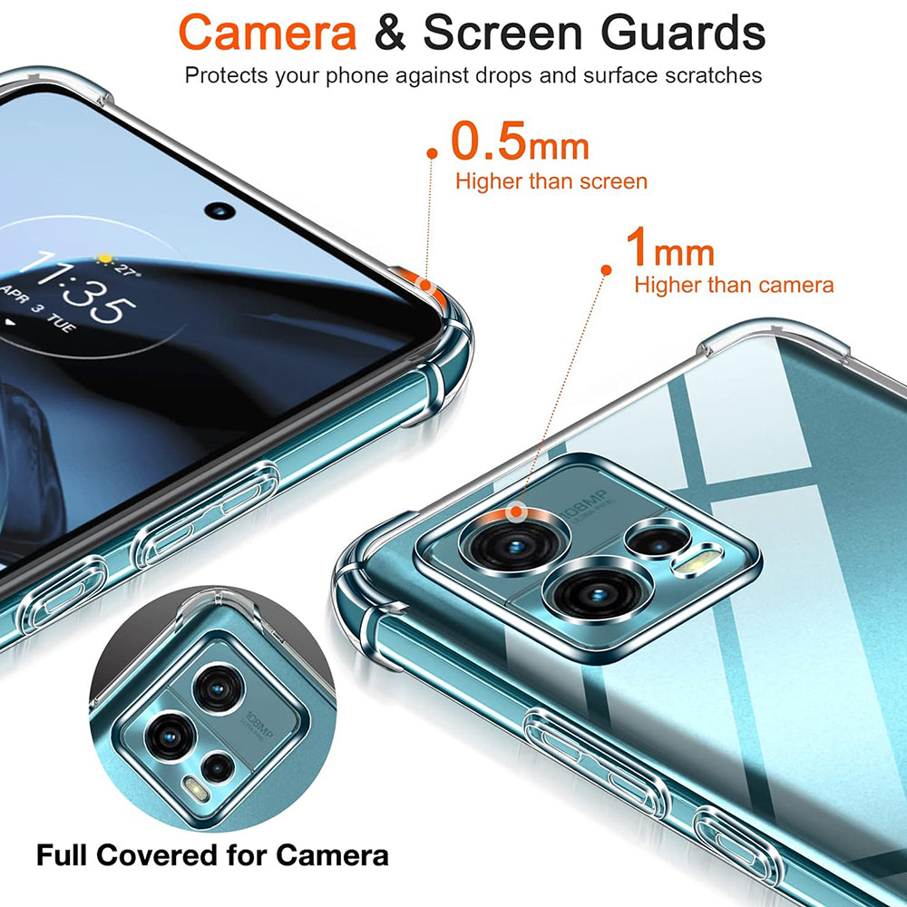 Deksel til Motorola Moto G72, Techsuit, støtsikker klar, transparent