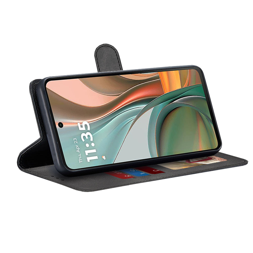 Deksel for Motorola Moto G75, Techsuit, Diary Book, svart