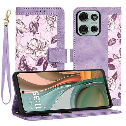 Deksel til Motorola Moto G75, Techsuit, FlipCraft, Lilla