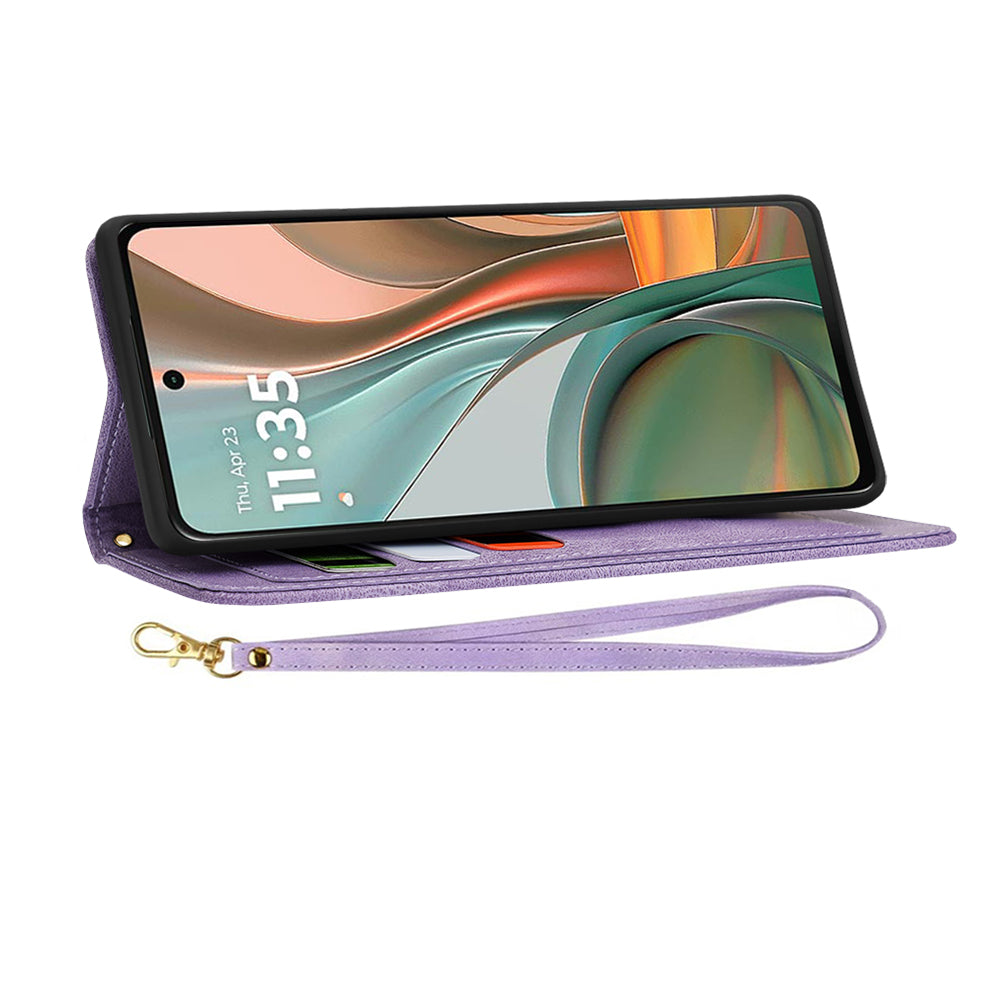 Deksel til Motorola Moto G75, Techsuit, FlipCraft, Lilla
