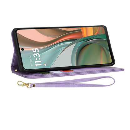 Deksel til Motorola Moto G75, Techsuit, FlipCraft, Lilla