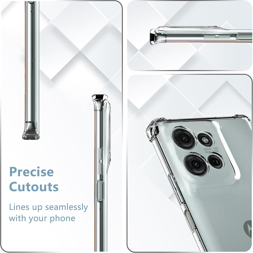 Deksel for Motorola Moto G75, Techsuit, Støtsikker Klar, Transparent