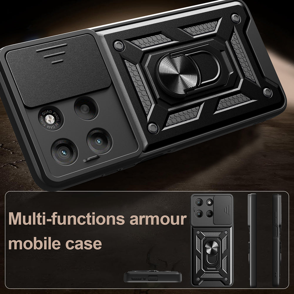 Deksel for Motorola Moto G77 / G67, Techsuit, CamShield, Blå