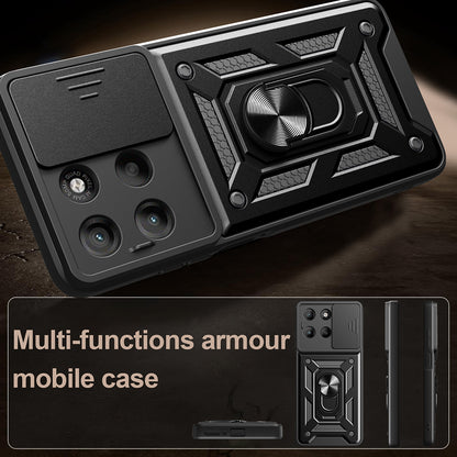 Deksel for Motorola Moto G77 / G67, Techsuit, CamShield, Blå