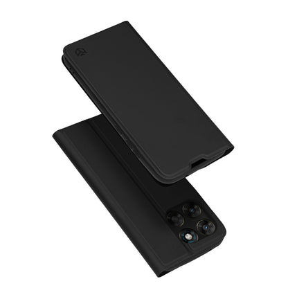 Deksel for Motorola Moto G77 / G67, Techsuit, Magskin Book, Svart