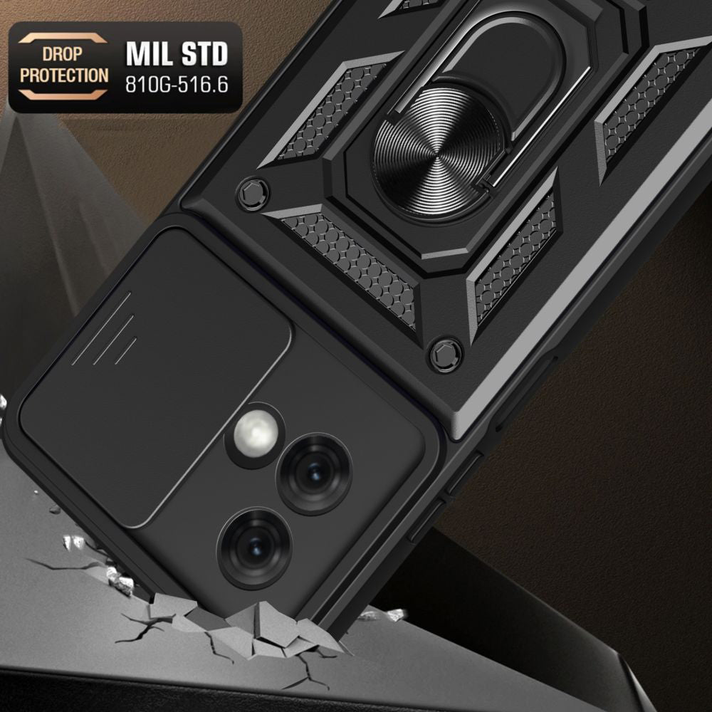 Deksel for Motorola Moto G84, Techsuit, CamShield, Svart