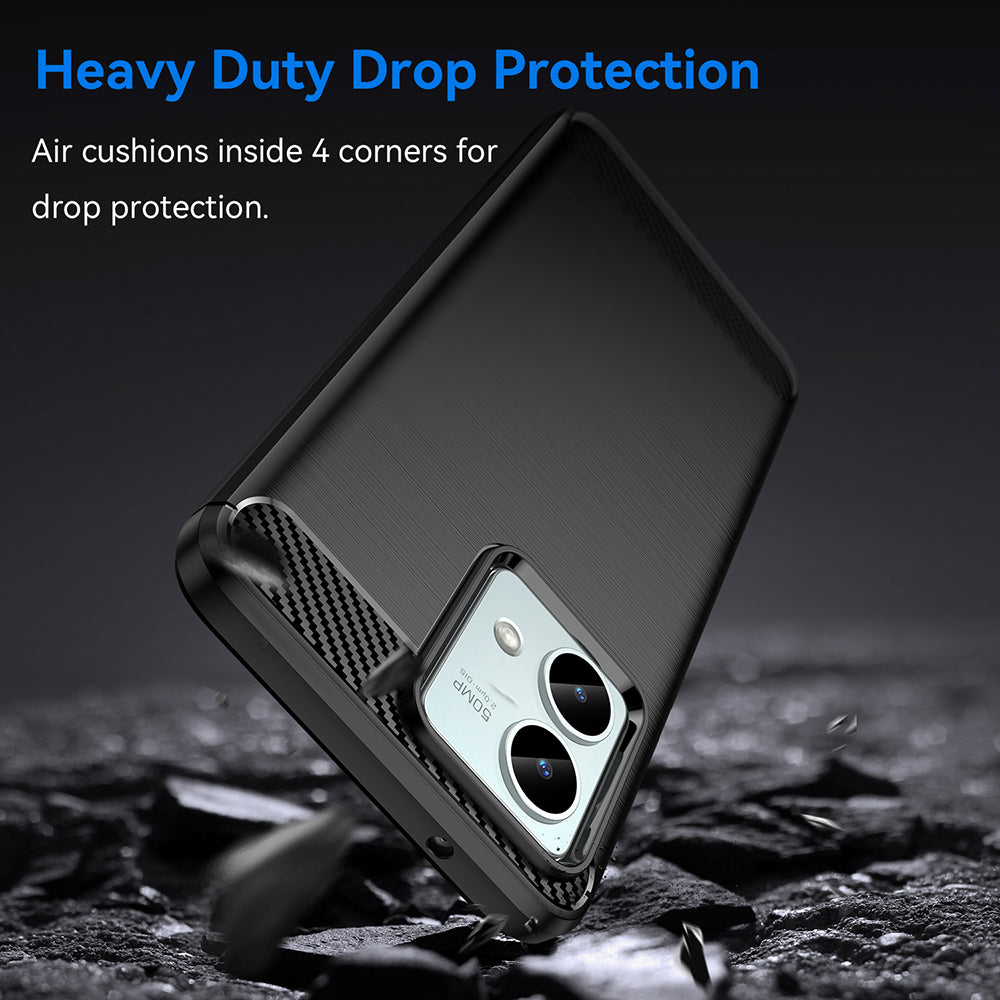 Deksel til Motorola Moto G84, Techsuit, Karbon, Svart