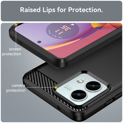 Deksel til Motorola Moto G84, Techsuit, Karbon, Svart