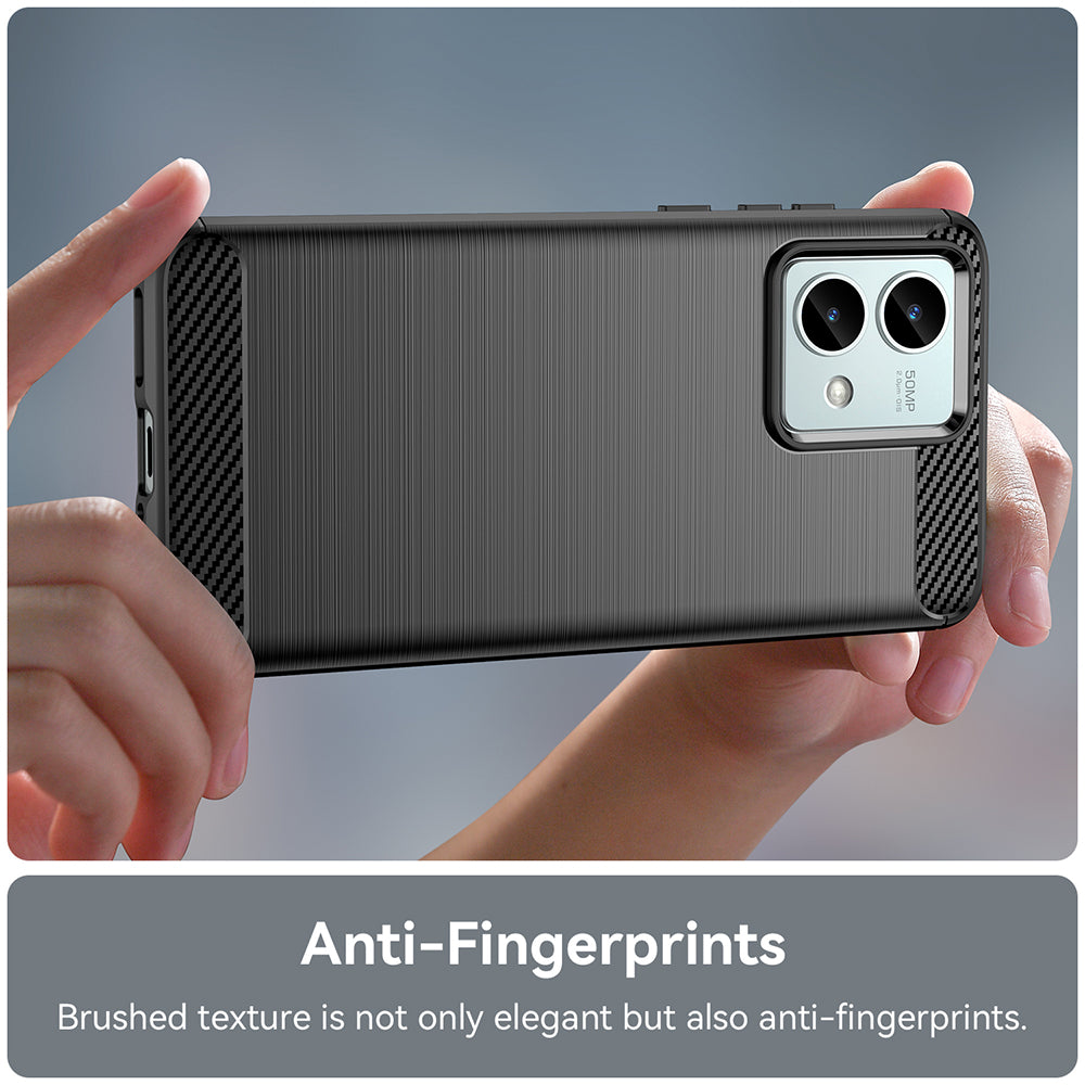 Deksel til Motorola Moto G84, Techsuit, Karbon, Svart