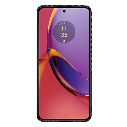 Deksel for Motorola Moto G84, Techsuit, Carbonite FiberShell, Svart Bleu