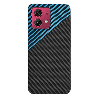 Deksel for Motorola Moto G84, Techsuit, Carbonite FiberShell, Svart Bleu