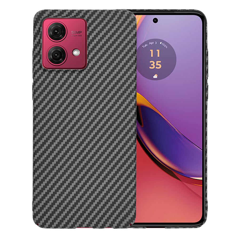 Deksel til Motorola Moto G84, Techsuit, Carbonite FiberShell, Svart