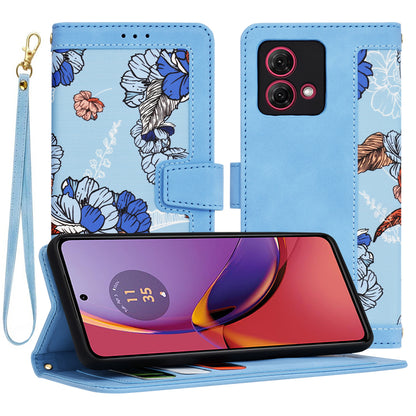 Deksel for Motorola Moto G84, Techsuit, FlipCraft, Blå