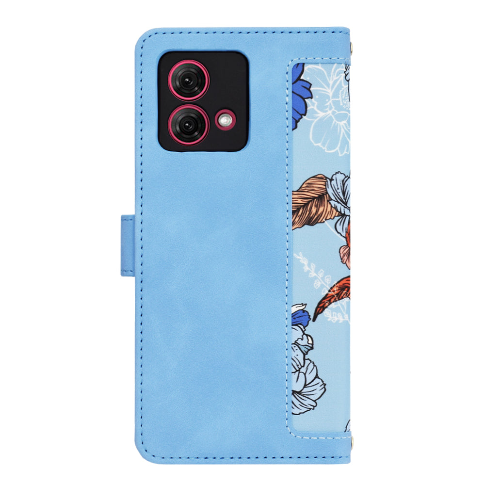 Deksel for Motorola Moto G84, Techsuit, FlipCraft, Blå