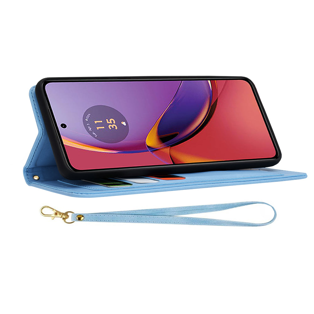 Deksel for Motorola Moto G84, Techsuit, FlipCraft, Blå