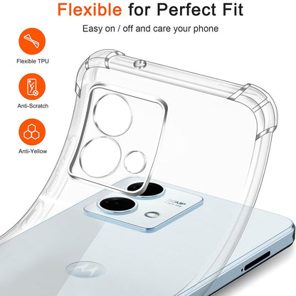 Deksel for Motorola Moto G84, Techsuit, Støtsikker Klar, Transparent