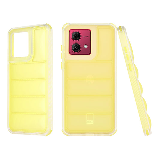 Deksel for Motorola Moto G84, Techsuit, Wave Shield, Gul
