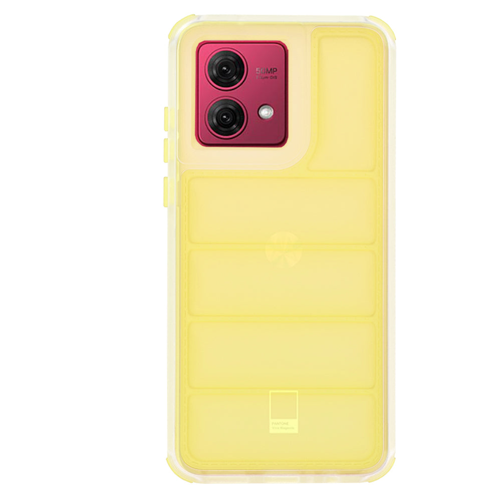 Deksel for Motorola Moto G84, Techsuit, Wave Shield, Gul