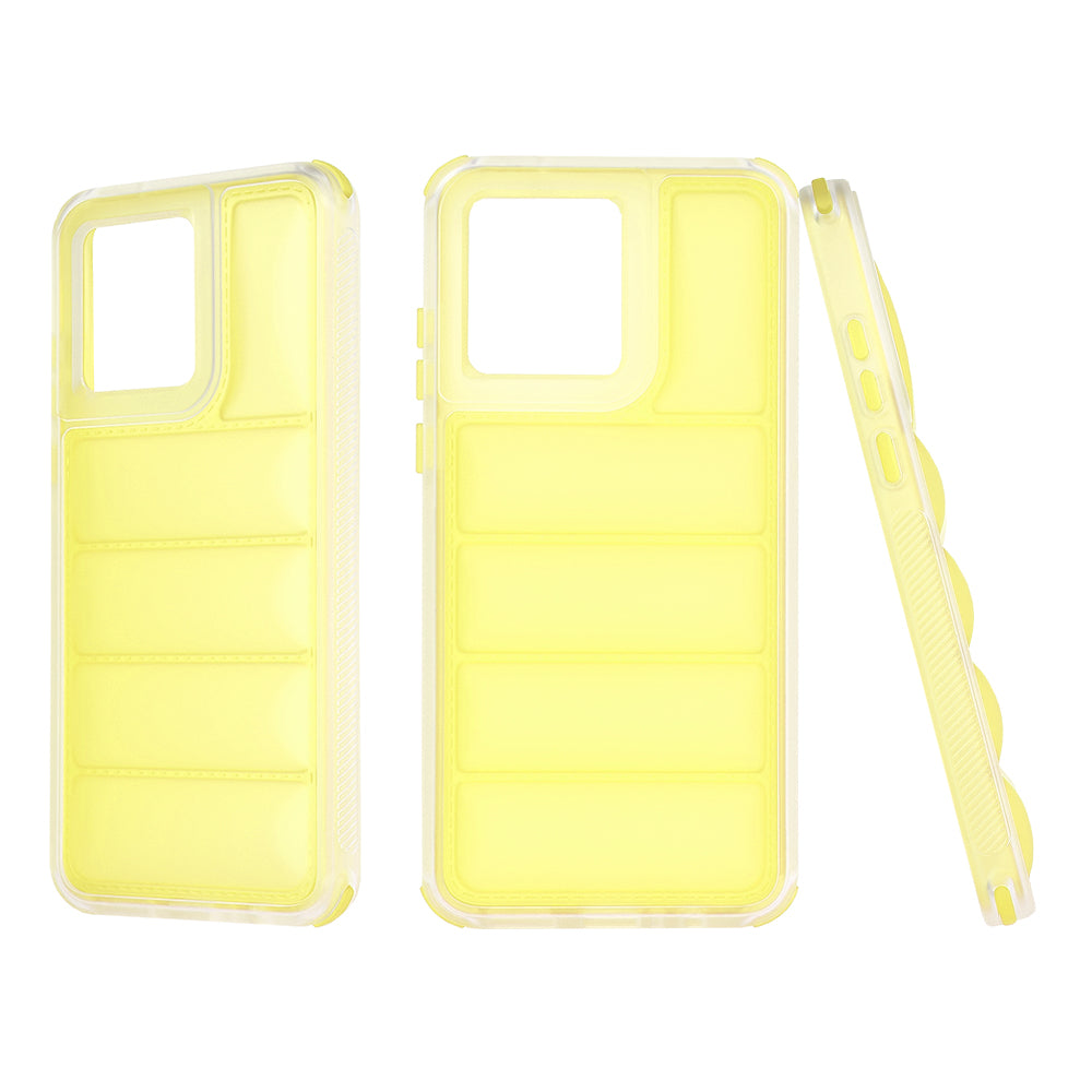 Deksel for Motorola Moto G84, Techsuit, Wave Shield, Gul