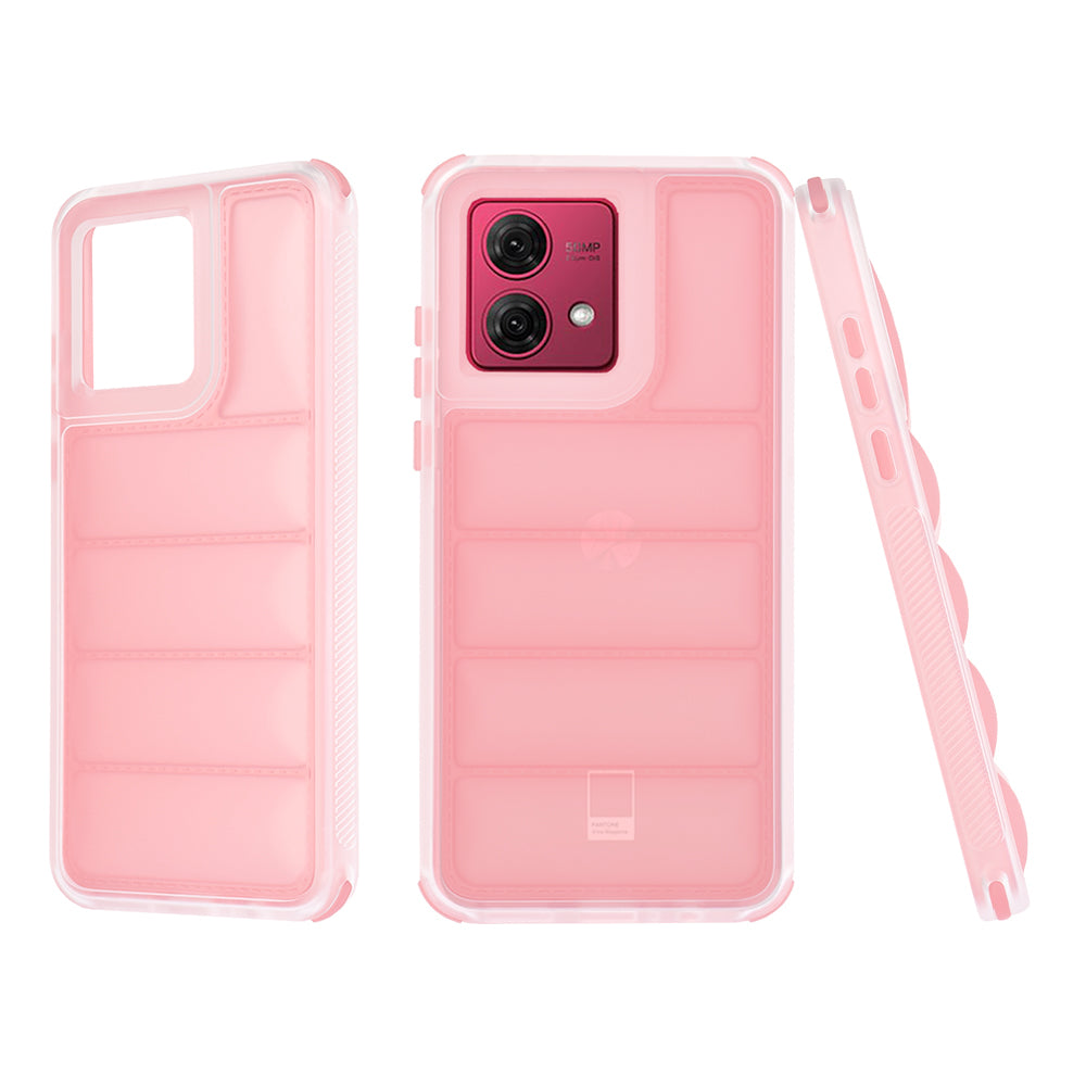 Deksel til Motorola Moto G84, Techsuit, Wave Shield, Rosa
