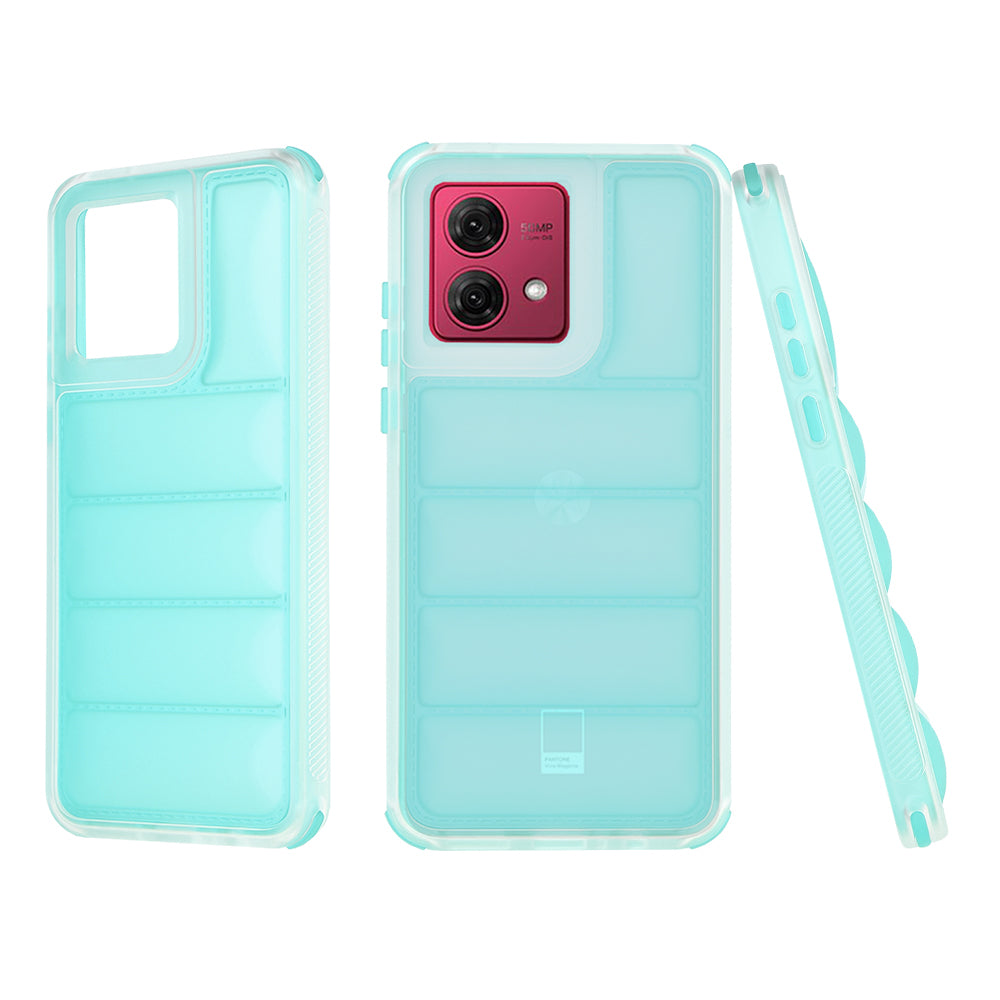 Deksel for Motorola Moto G84, Techsuit, Wave Shield, Turkis