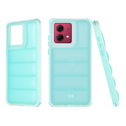 Deksel for Motorola Moto G84, Techsuit, Wave Shield, Turkis