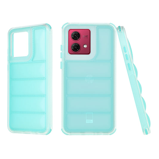 Deksel for Motorola Moto G84, Techsuit, Wave Shield, Turkis