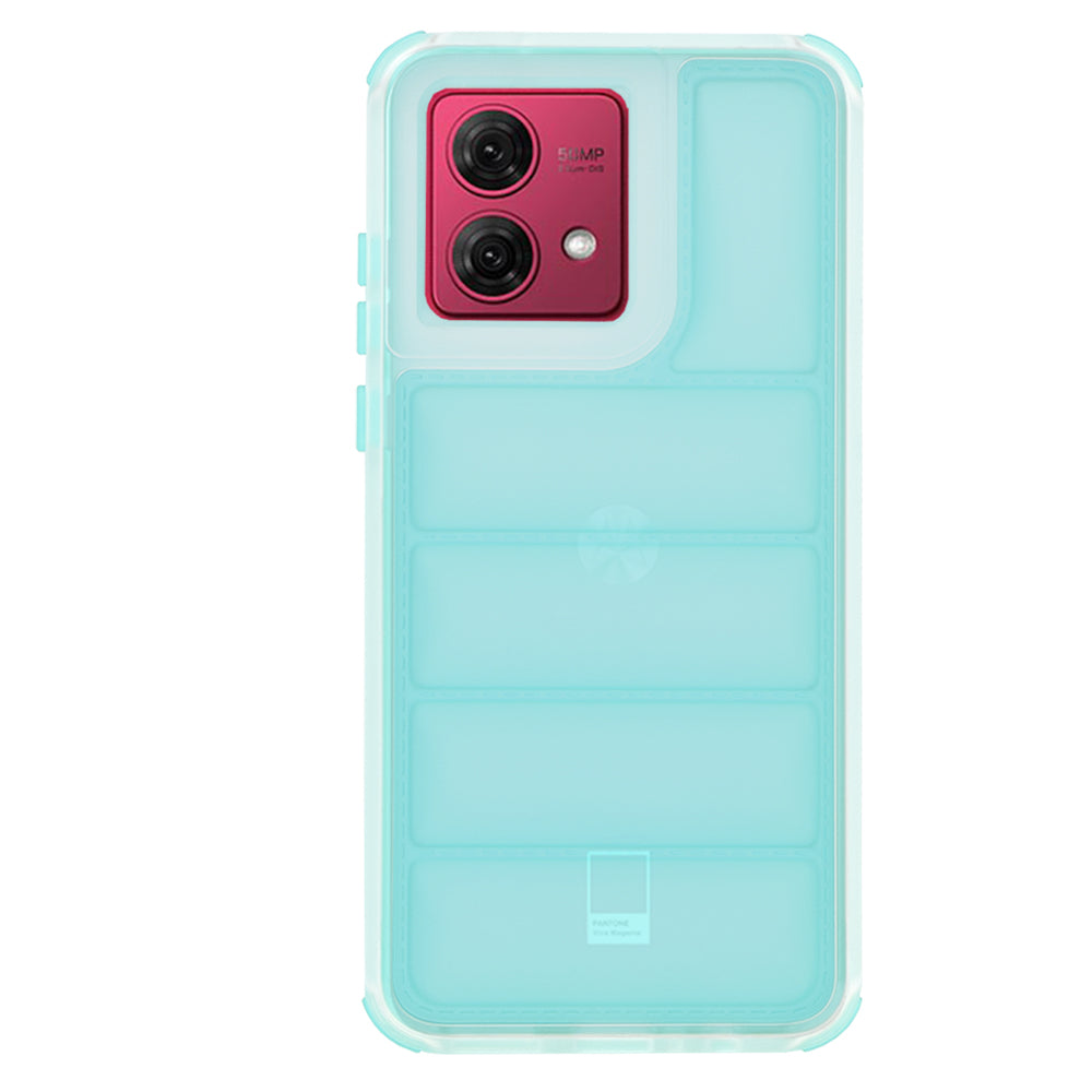 Deksel for Motorola Moto G84, Techsuit, Wave Shield, Turkis