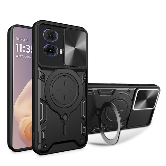 Deksel for Motorola Moto G85, Techsuit, CamGuard Pro, Svart