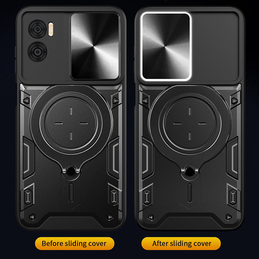 Deksel for Motorola Moto G85, Techsuit, CamGuard Pro, Svart